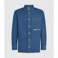Klj Regular Denim Shirt Dark Blue  KARL LAGERFELD