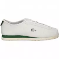 Zapatilla Retro Pespuntes Piel Blanco  LACOSTE