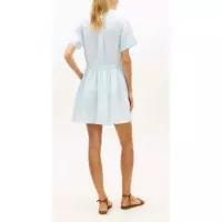TOMMY HILFIGER - Ess Linen Short Ss Dress - Cyr - F|WW0WW48950/CYR