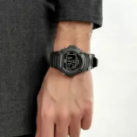 CASIO W-219H-8B | Reloj Digital Negro con Pantalla Invertida, Luz Led y Resistencia Al Agua 50 M