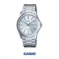 CASIO MTP-1239D-7A | Reloj Analógico de Acero con Día y Fecha