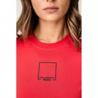 Klj Slim Outline Logo Tee High Risk Red  KARL LAGERFELD