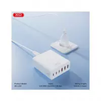 XO Estacion de Carga 6 Puertos 3XTIPO C y 3X Usb-a C 75W  Blanco XO-L133