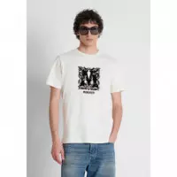 Camiseta Regular Fit en Algodón con Logo Efecto Rizo de ANTONY MORATO