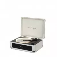 PRIXTON Reproductor CD Boogie con Altavoz 6W y Batería 4 Hora Crema