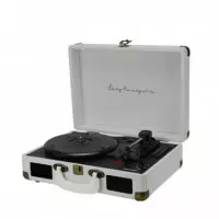 PRIXTON VC400 Tocadiscos Maletín con Grabación a Usb, y Salids Aux y Rca Blanco
