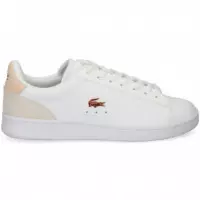 Zapatilla Logo Oro Rosa Piel Blanco  LACOSTE