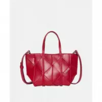 WOVEN MINI TOTE CROSSBODY BORDEAUX WINE