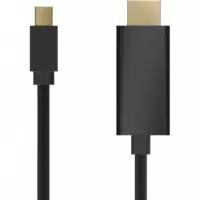 Cable Mini Displayport a HDMI AISENS Macho/macho 2 Metros Negro