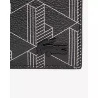 Cartera Monogram Noir Gris  LACOSTE