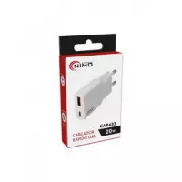 NIMO Cargador Red por Usb y Conector Tipo C 20W CAR433 Blanco