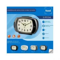 SAMI  Despertador Analogico S-99104L Silencioso Varios Colores