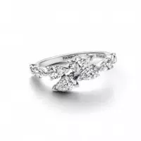PANDORA Anillo en Plata de Ley Banda Brillante Superpuesta​ 193004C01