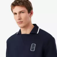 POLOS HOMME ADULTE MAILLE MARINE SOMBRE