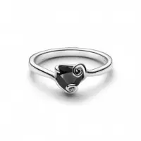 PANDORA Anillo Corazón Negro Jack de Pesadilla Antes de Navidad de Disney 194733C01