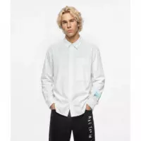 Klj X Pt Boxy Poplin Shirt White  KARL LAGERFELD