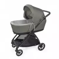 Cubre Capazo Reversible Varillas + Sábana Ajustable Praliné Vichy/rayas WALKING MUM