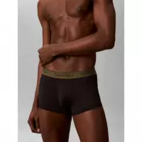 Low Rise Trunk 3PK Black W/ Bronze Flash Microfibra  CALVIN KLEIN
