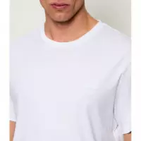 Ss Slim Supima Logo Patch Tee Bright Whi  CALVIN KLEIN