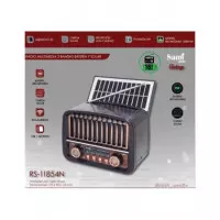 SAMI Radio Vintage 3 Bnadas con Panel Solar RS-11854 Negro