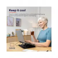 TRUST Soporte Base Refrigeradora para Portatil Cyclone 16", Ajustable, Doble Ventilador Negro