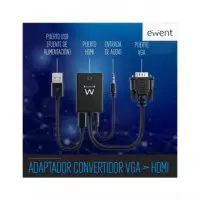 EWENT Convertidor Vga/m a Hdmi/h EW9866 Full HD