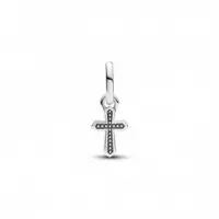 PANDORA Charm Mini Colgante en Plata de Ley Cruz Brillante 793044C01