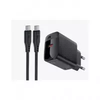 ACEFAST Cargador Red+cable Tipo C M/m 20W Gan A82 Negro