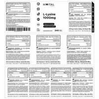 Hv- L- Lisina 1000 Mg 240 Comprimidos  HIVITAL