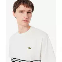 Camiseta de Punto Jersey de Rayas con Bloques de Color de LACOSTE
