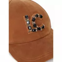 Cap In Fabric With Lc Crystals Brown  LOLA CASADEMUNT