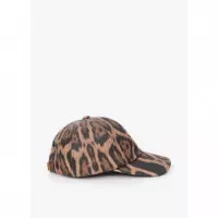 Combined Cap In Animal Print And Eco-lea  LOLA CASADEMUNT