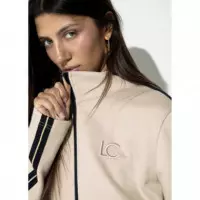 Zip-up Sweatshirt, Two-color Side Band D  LOLA CASADEMUNT