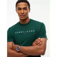TJM REG LINEAR LOGO TEE EXT VELVET GREEN