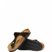 BIRKENSTOCK - Gizeh Lena Emboss Animal - Black - 1032863/BLACK