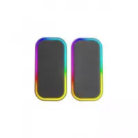 MARS GAMING Altavoces Para PC Bluetooth 5.3 Luces RGB Negro MS-OM 20W Y Cable Jack 3.5mm