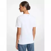 Camiseta de Punto Liso de Algodón con Logotipo Brillante de MICHAEL KORS