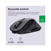TRUST Raton Inalambrico Recargable FYDA Negro 24727