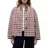 TOMMY HILFIGER - Check Cotton Short Parka - Xnn - F|WW0WW49845/XNN