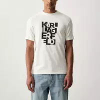 Camiseta de Algodón con Logo Estampado para Hombre  KARL LAGERFELD