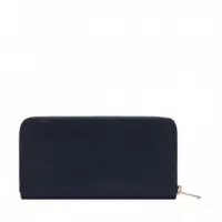 Cartera de textura suave con cremallera