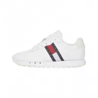 Wmn Tommy Jeans Leather Runner White  TOMMY HILFIGER