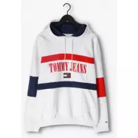 Tjm Skater Archive Block Hoodie White  TOMMY JEANS