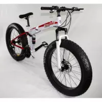 FTB-T009 - Bicicleta Fatbike Adulto Blanco/rojo  NEW SPEED