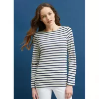 Camisetas Hombre Camiseta Unisex SAINT JAMES Minquiers Ecru Marine