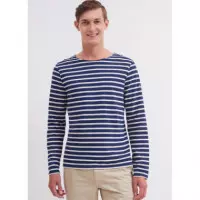 Camisetas Hombre Camiseta Unisex SAINT JAMES Minquiers Marine Ecru