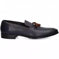 Mocasin Mil Puntos Popos Azul  SERGIO SERRANO