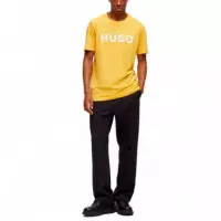 Camiseta Regular Fit con Logo en Contraste  HUGO BOSS
