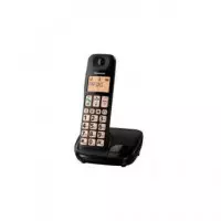PANASONIC Telefono Inalambrico KX-TGE310  con Teclas Grandes Iluminadas Negro