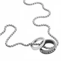 Collar Plateado  DIESEL